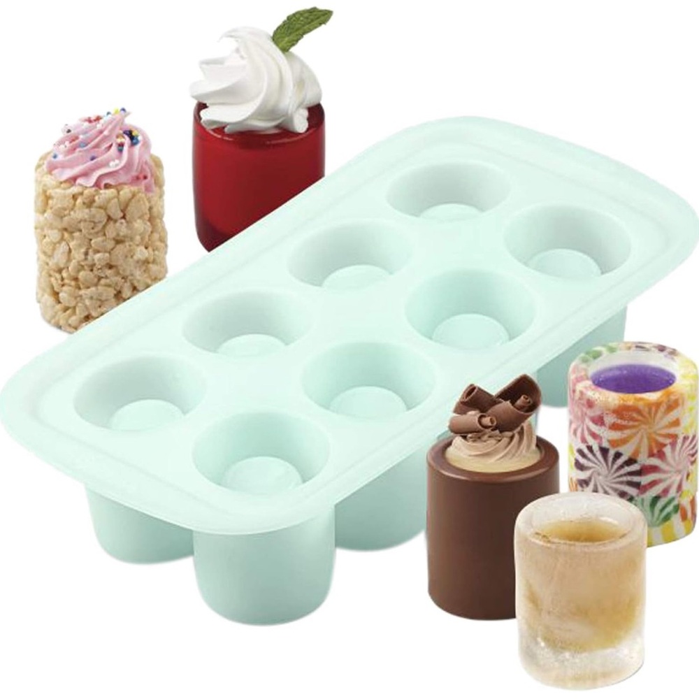 Wilton Round Silicone Shot Glass Mold, 8-Cavity